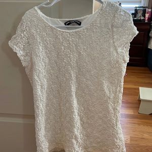 Karl Lagerfeld white top size L tall